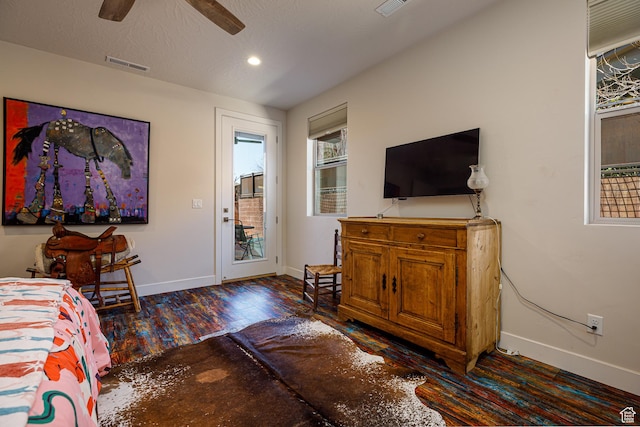 533 E Cutter Trl, Kanab, UT 84741 - bedroom with access to exterior, multiple windows, visible vents, and wood finished floors