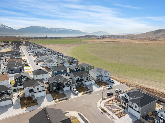 7016 N Amber Mead Ave, Eagle Mountain, UT 84005 - birds eye view of property featuring a residential view and a mountain view