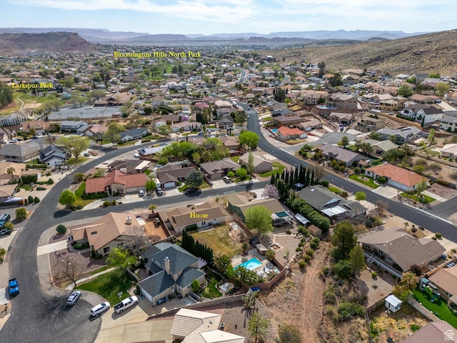 2164 S Alison Row, St George, UT 84790 - bird's eye view featuring a residential view and a mountain view