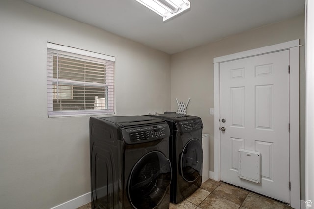 2164 S Alison Row, St George, UT 84790 - washroom featuring baseboards, washer and dryer, and laundry area