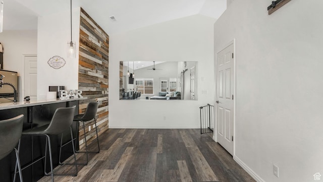 1138 S Meadow Fork Rd E Unit 3, Provo, UT 84606 - hall featuring wood finished floors and high vaulted ceiling