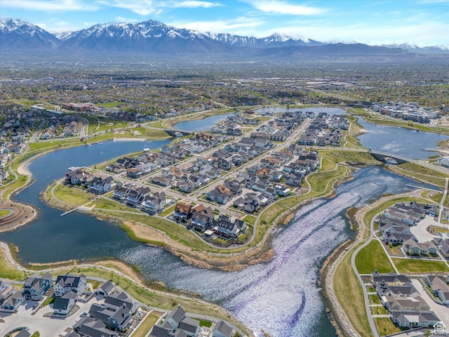 11126 S Kiwano Way S, Jordan, UT 84009 - bird's eye view featuring a residential view and a water and mountain view