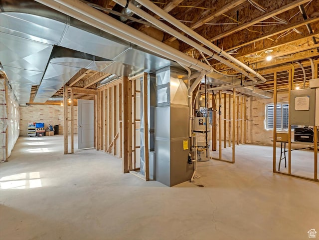 11126 S Kiwano Way S, Jordan, UT 84009 - basement featuring heating unit and water heater