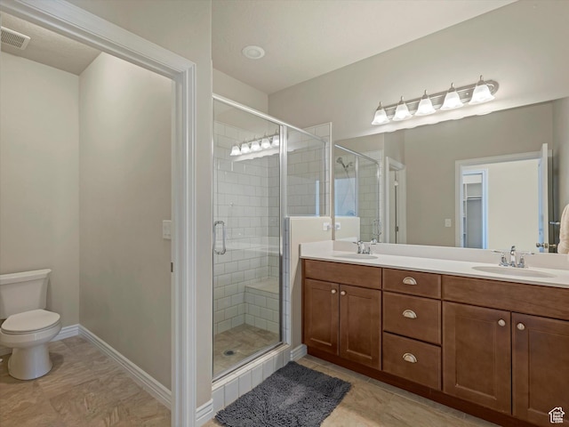 11126 S Kiwano Way S, Jordan, UT 84009 - full bath featuring visible vents, a sink, toilet, and a stall shower