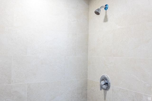 details featuring a tile shower