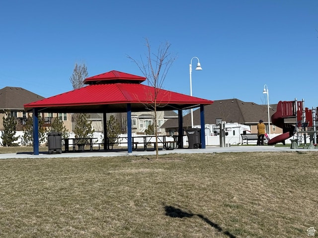 5264 S Tucker Ct W Unit 329, West Valley City, UT 84118 - view of property's community featuring playground community, a gazebo, and a lawn