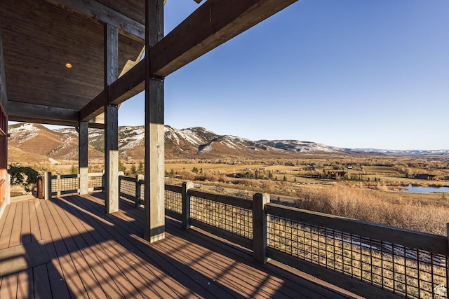 5956 N Triple Crown Trl, Oakley, UT 84055 - wooden deck with a mountain view