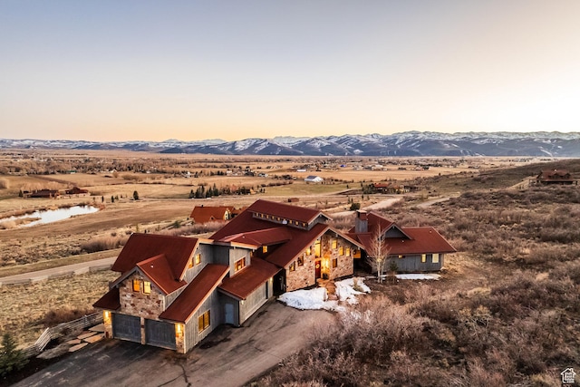 5956 N Triple Crown Trl, Oakley, UT 84055 - birds eye view of property with a mountain view