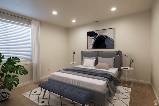 14146 S Spyglass Hill Dr, Draper, UT 84020 - bedroom featuring light carpet, recessed lighting, and baseboards