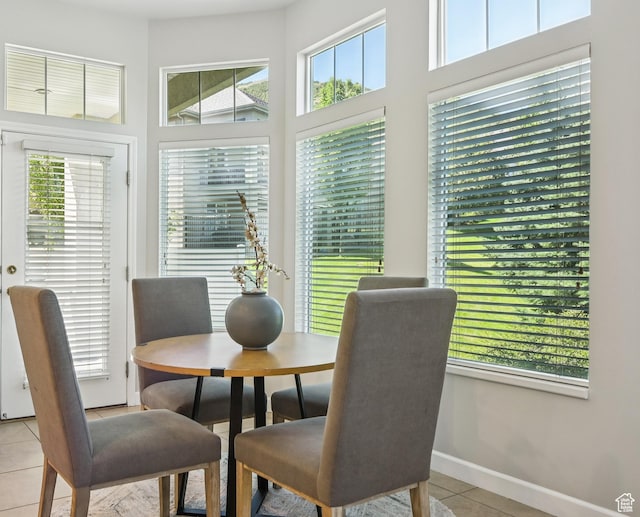 14146 S Spyglass Hill Dr, Draper, UT 84020 - dining space featuring light tile patterned floors and healthy amount of natural light