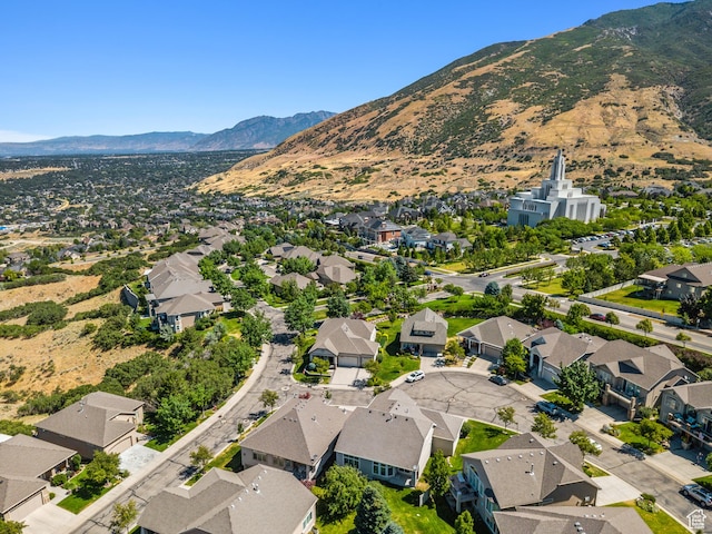 14146 S Spyglass Hill Dr, Draper, UT 84020 - aerial view of property and surrounding area with a mountain backdrop and nearby suburban area