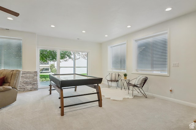 14146 S Spyglass Hill Dr, Draper, UT 84020 - game room featuring light colored carpet and recessed lighting