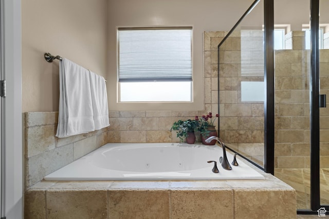 1041 E Silver Shadows Dr, Washington, UT 84780 - bathroom with a tile shower and a whirlpool tub