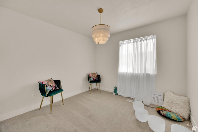 499 N 420 W Unit 138, Lindon, UT 84042 - living area with baseboards, carpet, and a chandelier