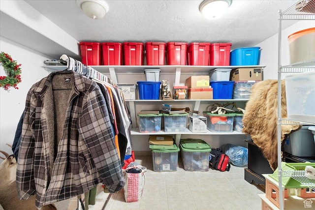 view of storage area