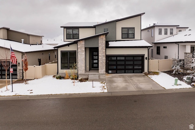 14913 S Thorntree Ln, Herriman, UT 84096 - modern home with fence, an attached garage, and driveway