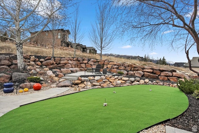 1049 S Meadow Lark Ln E, Huntsville, UT 84317 - view of yard with an area to practice putting