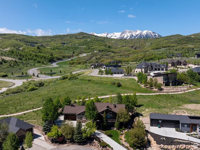 1049 S Meadow Lark Ln E, Huntsville, UT 84317 - aerial view of residential area with mountains