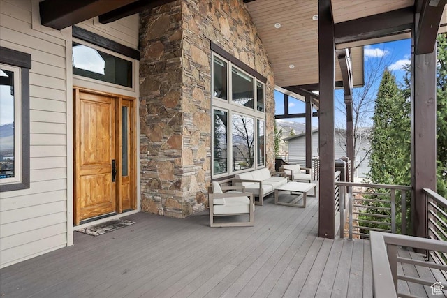 1049 S Meadow Lark Ln E, Huntsville, UT 84317 - porch featuring outdoor lounge area