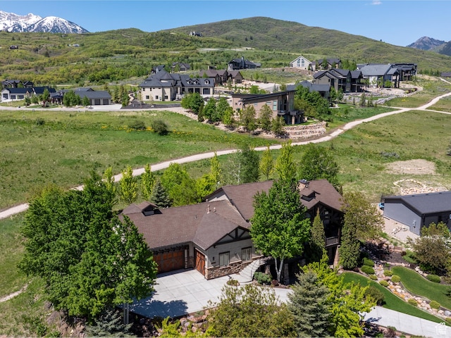 1049 S Meadow Lark Ln E, Huntsville, UT 84317 - aerial perspective of suburban area featuring a mountainous background
