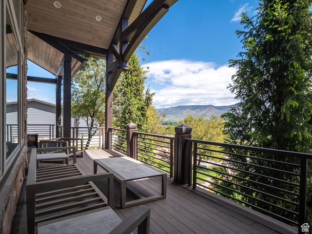 1049 S Meadow Lark Ln E, Huntsville, UT 84317 - deck with a mountain view