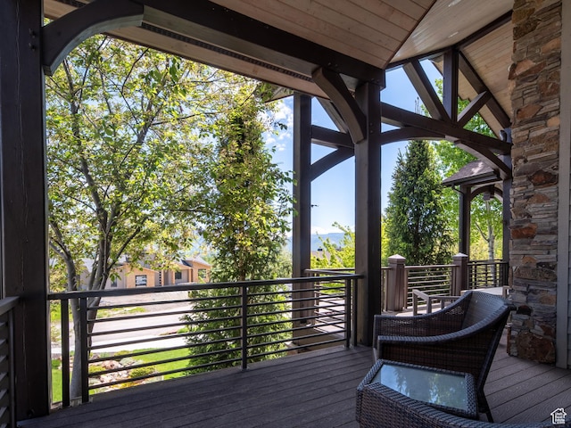 1049 S Meadow Lark Ln E, Huntsville, UT 84317 - view of wooden terrace