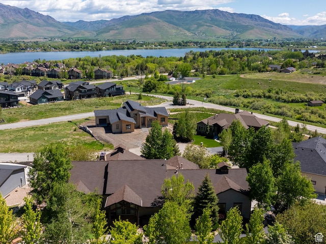 1049 S Meadow Lark Ln E, Huntsville, UT 84317 - aerial view of residential area featuring a water and mountain view