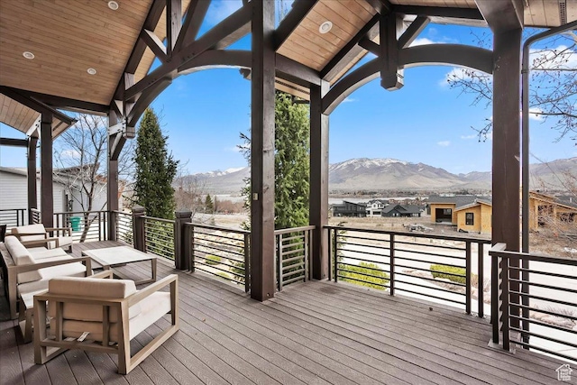1049 S Meadow Lark Ln E, Huntsville, UT 84317 - deck featuring a mountain view