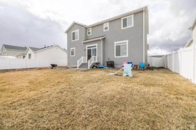 910 N 260 W, Santaquin, UT 84655 - rear view of house featuring a fenced backyard and a yard
