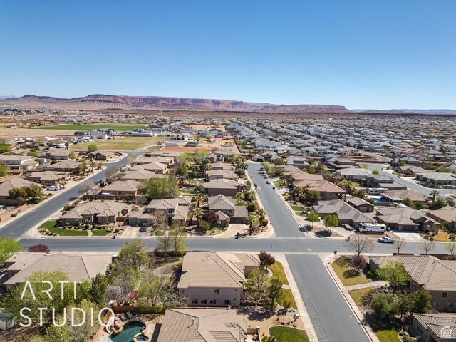 2445 E 2860 S, St George, UT 84790 - bird's eye view featuring a residential view and a mountain view