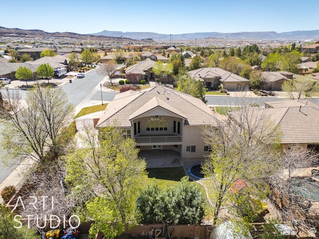 2445 E 2860 S, St George, UT 84790 - aerial view with a residential view and a mountain view