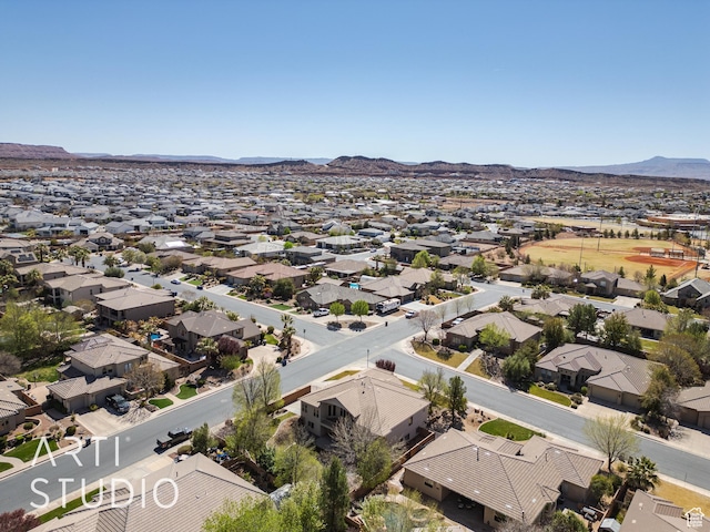 2445 E 2860 S, St George, UT 84790 - bird's eye view featuring a residential view and a mountain view