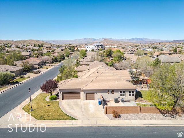 2445 E 2860 S, St George, UT 84790 - bird's eye view with a mountain view and a residential view
