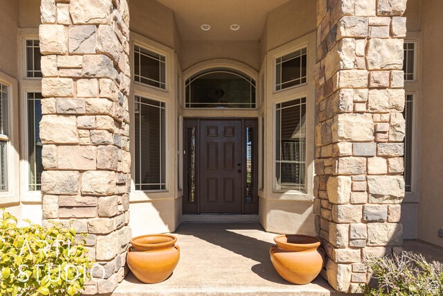 2445 E 2860 S, St George, UT 84790 - view of exterior entry with stone siding