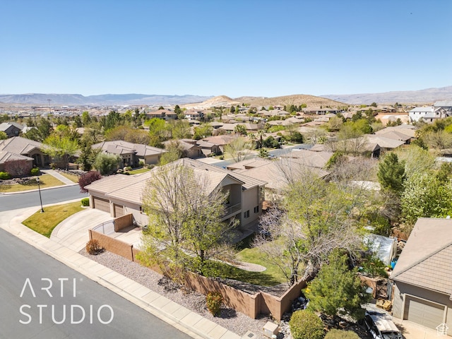 2445 E 2860 S, St George, UT 84790 - aerial view featuring a mountain view and a residential view