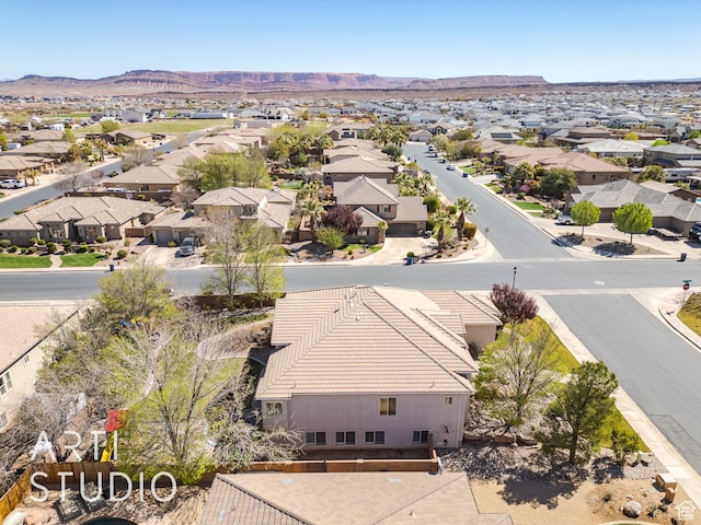 2445 E 2860 S, St George, UT 84790 - birds eye view of property with a mountain view and a residential view