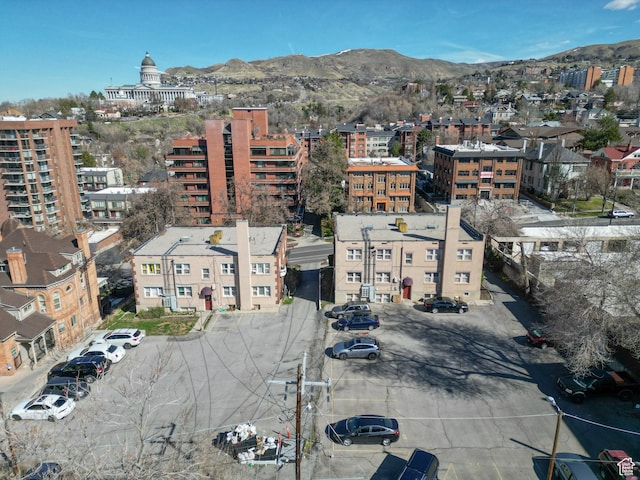 146 E 2nd Ave, Salt Lake City, UT 84103 - birds eye view of property featuring a mountain view