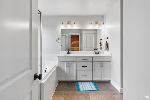 3161 N 3150 W, Plain City, UT 84404 - ensuite bathroom featuring double vanity, a sink, ensuite bathroom, and a bath