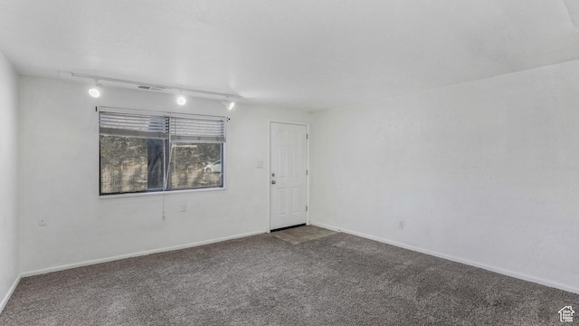 1423 Arthur Dr, Provo, UT 84601 - carpeted empty room featuring baseboards, visible vents, and rail lighting