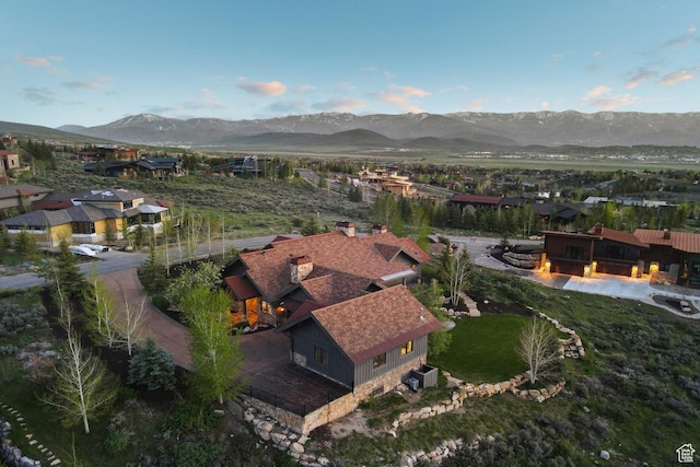 7507 Sage Meadow Rd, Park City, UT 84098 - aerial view of property and surrounding area featuring mountains and nearby suburban area