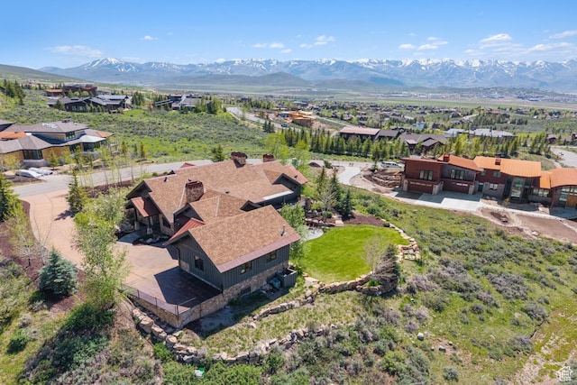 7507 Sage Meadow Rd, Park City, UT 84098 - aerial view of residential area featuring a mountainous background