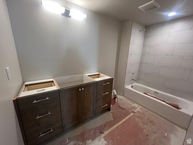 551 W Summerhill Ln, Centerville, UT 84014 - bathroom featuring visible vents, shower / tub combination, and vanity