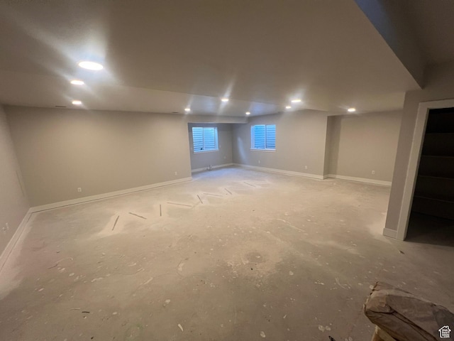 551 W Summerhill Ln, Centerville, UT 84014 - basement featuring recessed lighting and baseboards