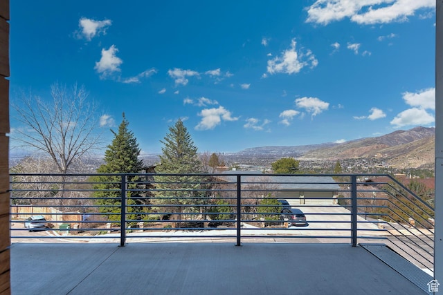 balcony with a mountain view