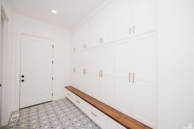 1154 Fawn, Pleasant View, UT 84414 - mudroom with visible vents, light floors, and recessed lighting