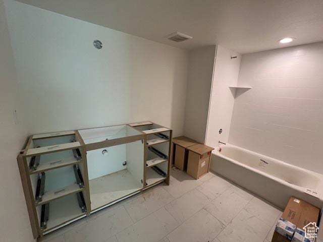 2131 N 725 W, Centerville, UT 84014 - bathroom with vanity,  shower combination, and marble finish flooring