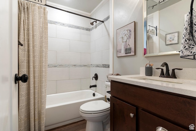 185 W 200 N, Centerfield, UT 84622 - full bath featuring toilet, shower / bath combo with shower curtain, wood finished floors, and vanity