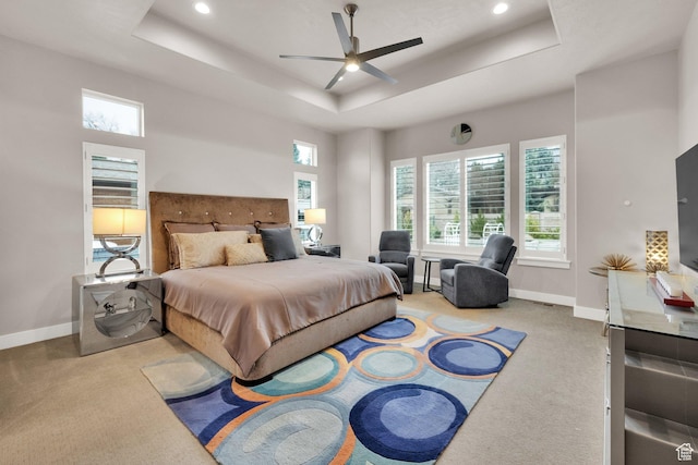 8165 S Willow Creek Cv E, Cottonwood Heights, UT 84093 - bedroom with baseboards, carpet flooring, and a raised ceiling