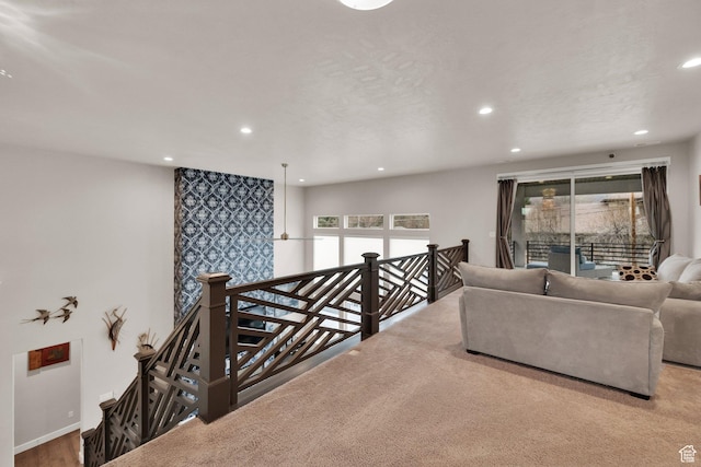 8165 S Willow Creek Cv E, Cottonwood Heights, UT 84093 - living room featuring baseboards and recessed lighting