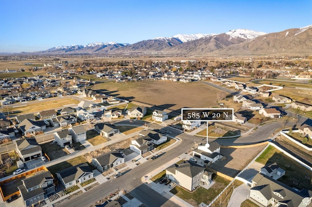 585 W 20 N, Hyrum, UT 84319 - birds eye view of property featuring a residential view and a mountain view